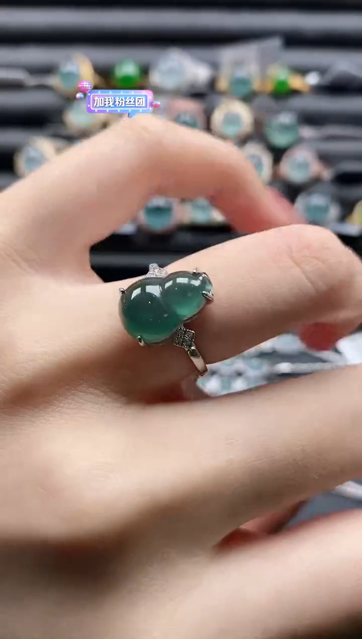 【闪购商品】翡翠戒指银S925镶嵌1111