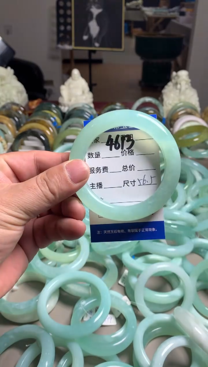 【闪购商品】蛇纹石玉手镯未镶嵌4613