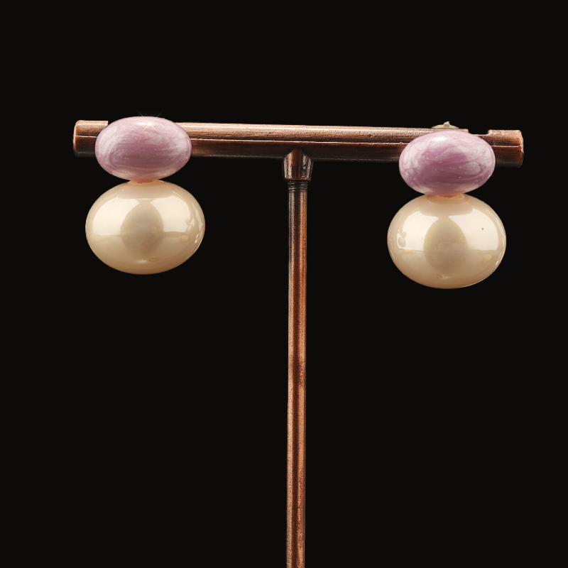 一漾 铜合金合成锆石耳饰 一漾 设计师款时尚大气款 耳环