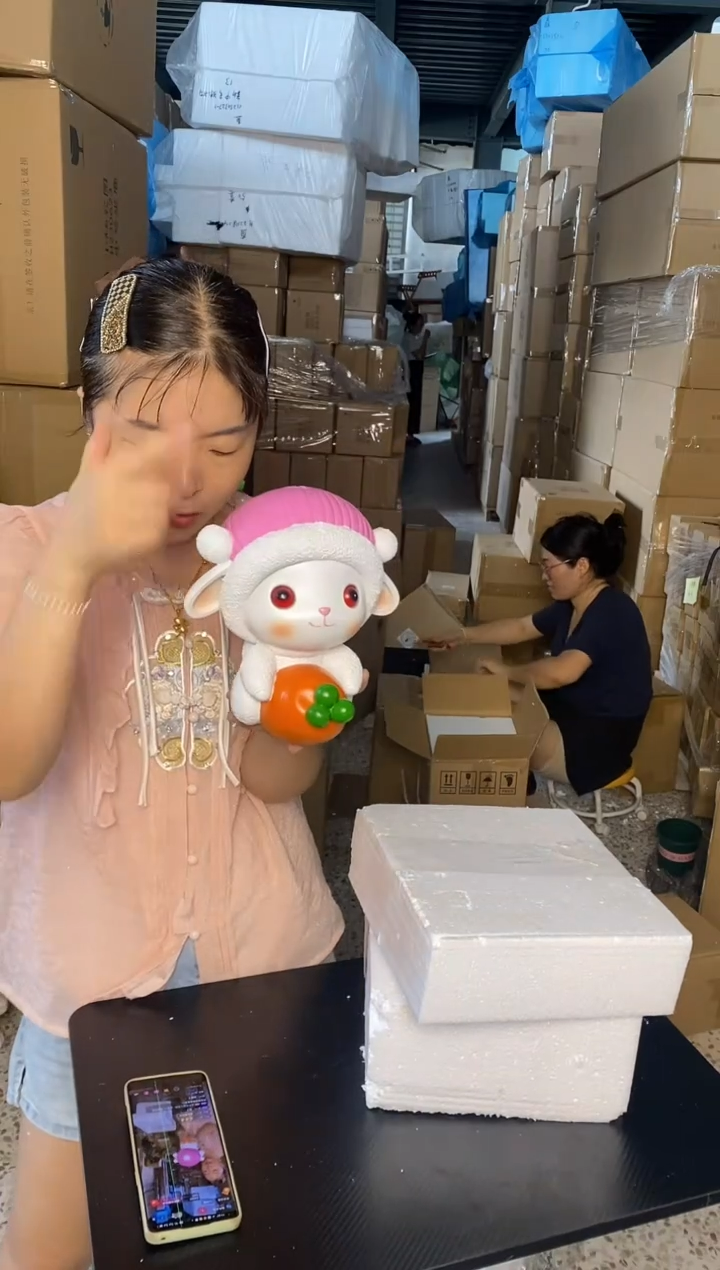 树脂萝卜兔粉色.
