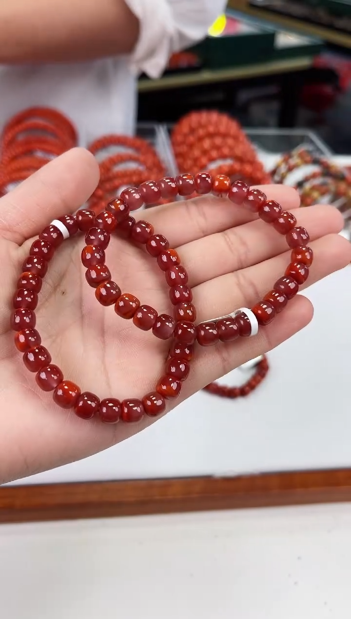 【闪购商品】南红玛瑙瓦西老型手串7+未镶嵌（多样式发其一）