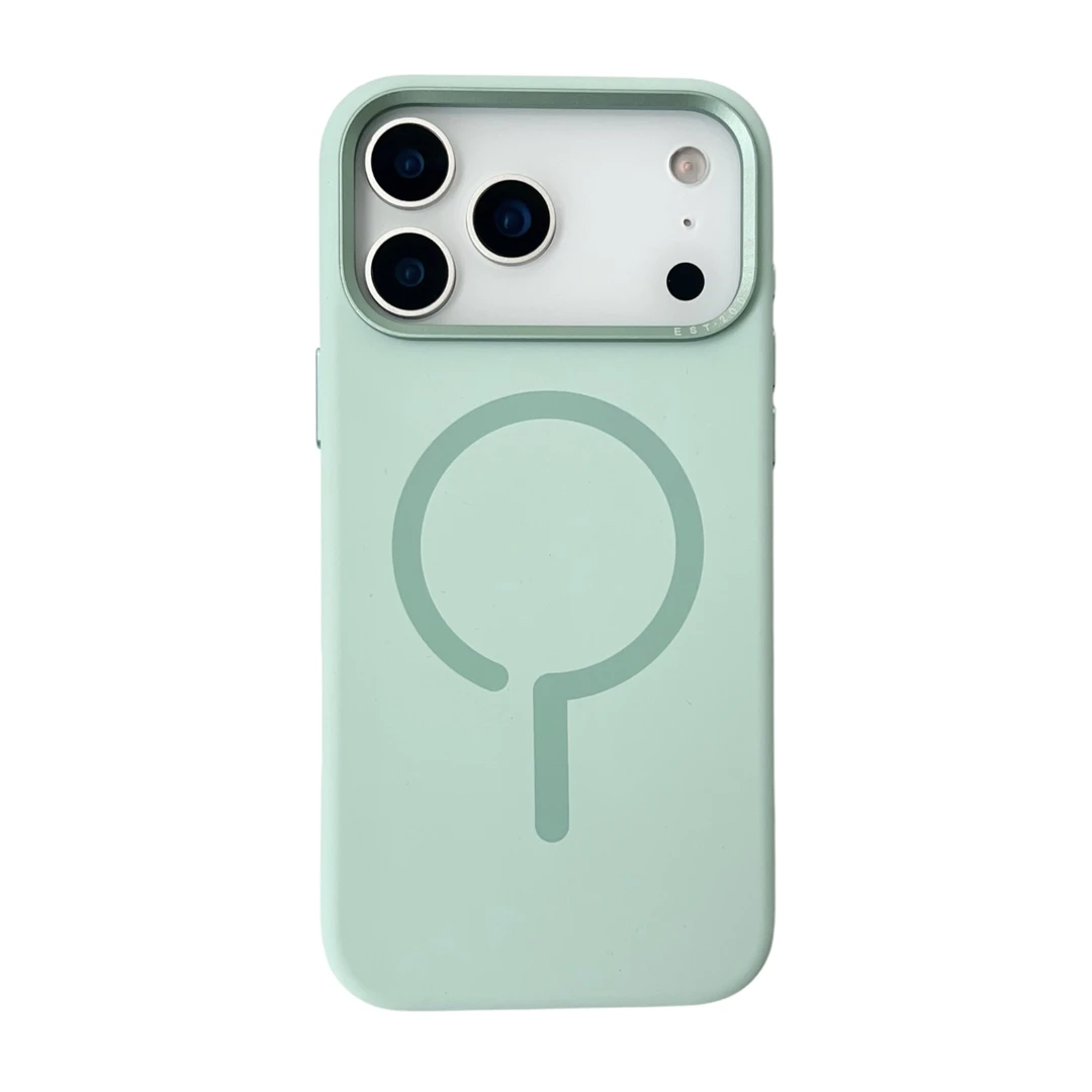适用iPhone17promax新款液态硅胶亲肤纯色简约质感磁吸防摔手机壳
