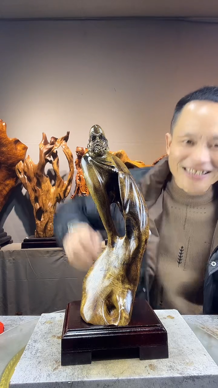 金丝楠雪*小叶桢楠随行摆件46