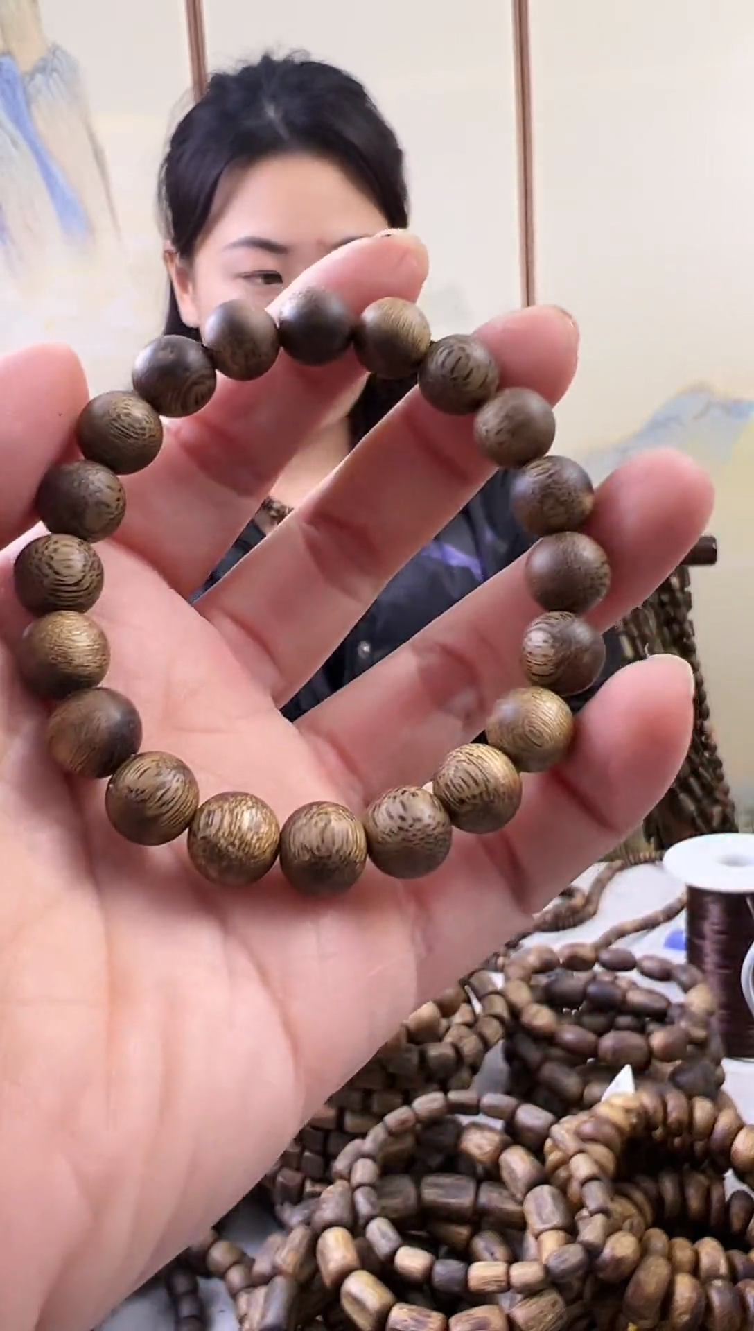 【闪购商品】沉香手串棋楠圆珠单圈手串