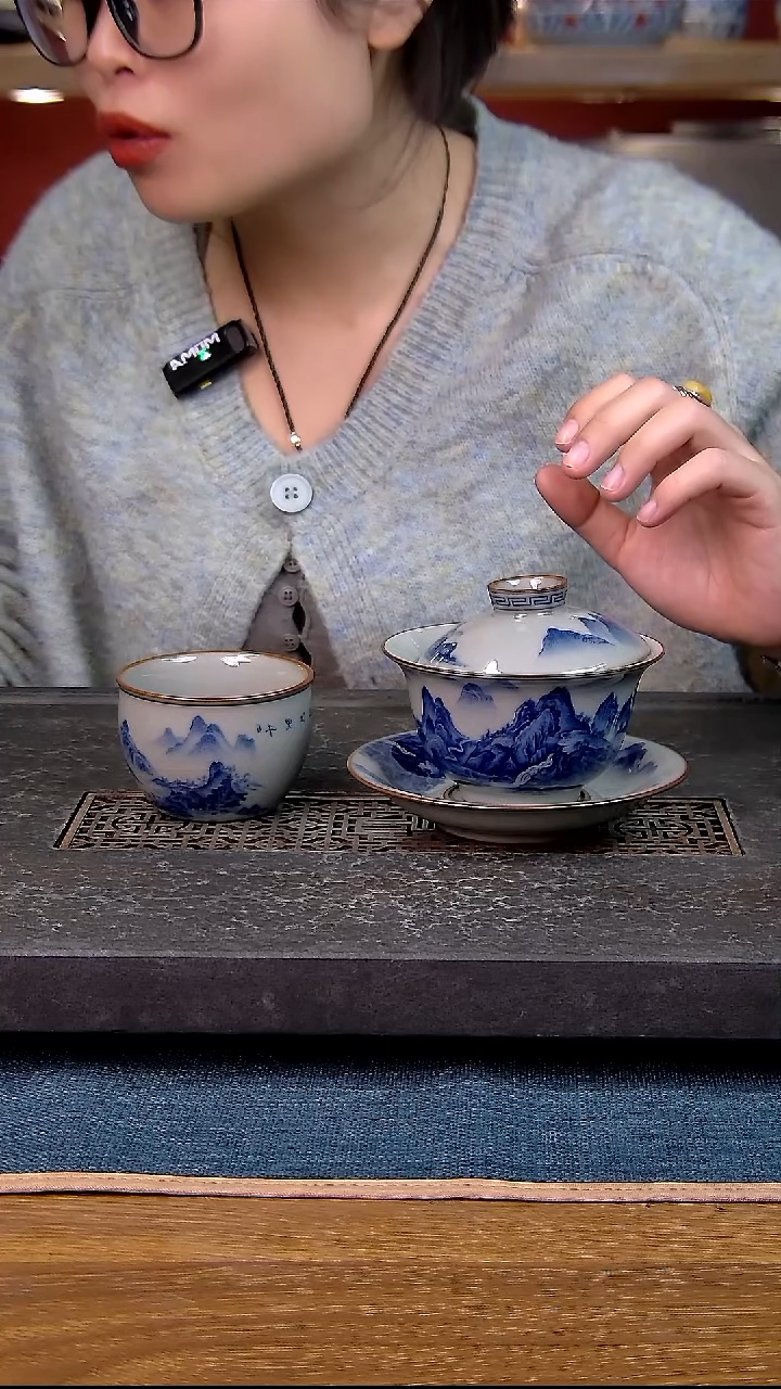 简装家用款2件套 老陶泥开片纹陶瓷茶具