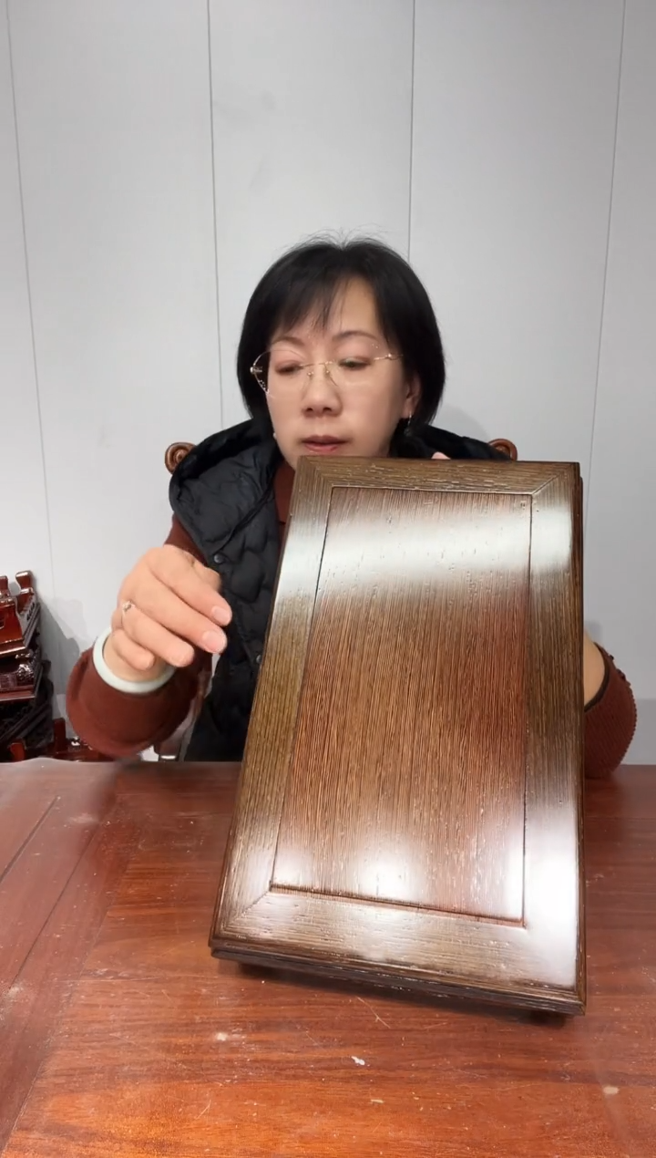 木多*米瑕疵处理鸡翅木长方底座33*20*10