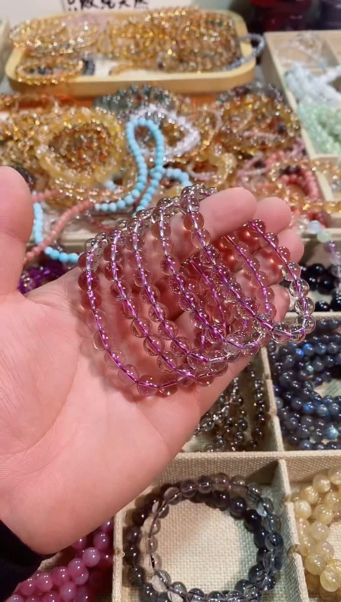 【闪购商品】水晶手链未镶嵌紫黄晶8m+（多样性发其一）