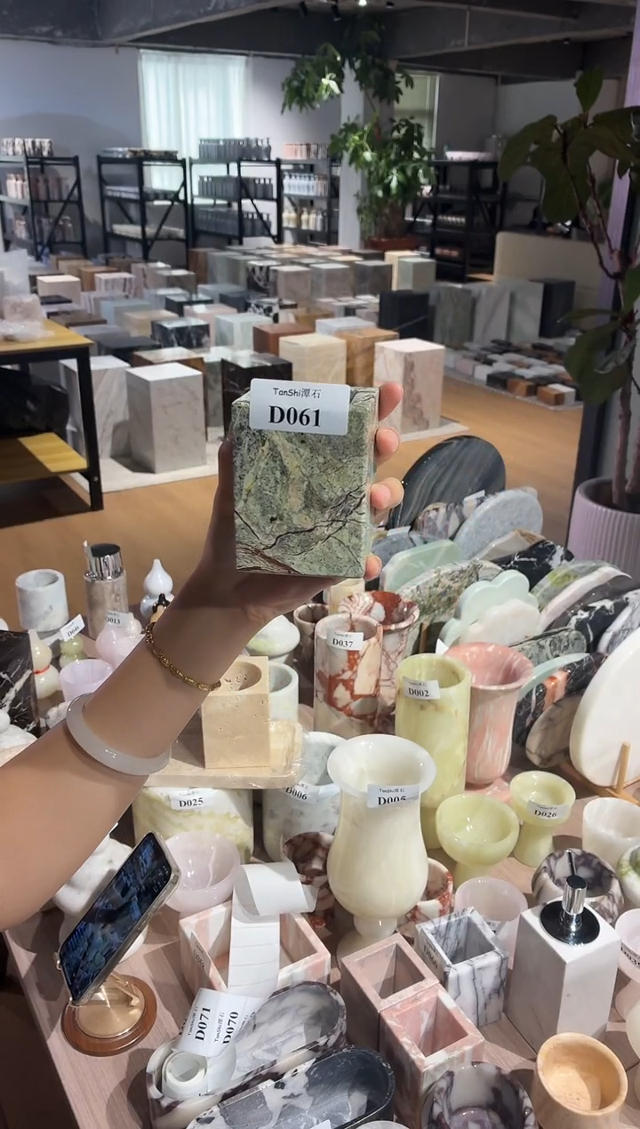 石材d061雨林绿香薰杯