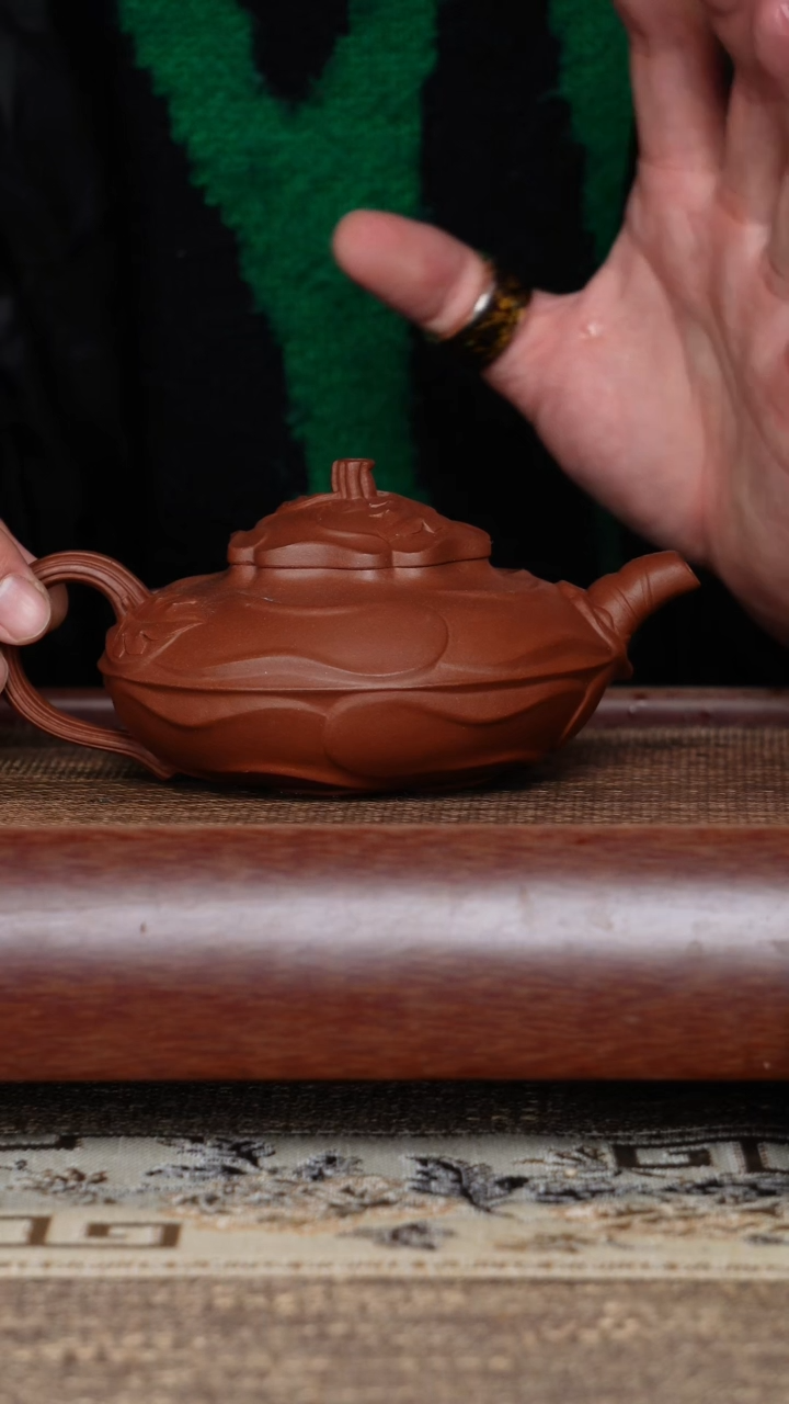 【闪购商品】紫砂茶壶风卷葵底槽清半手工