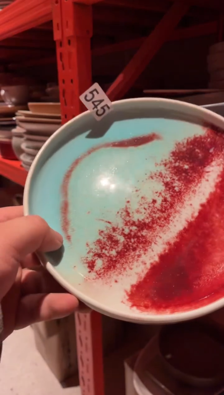 瓷P*M545红蓝盘1个 