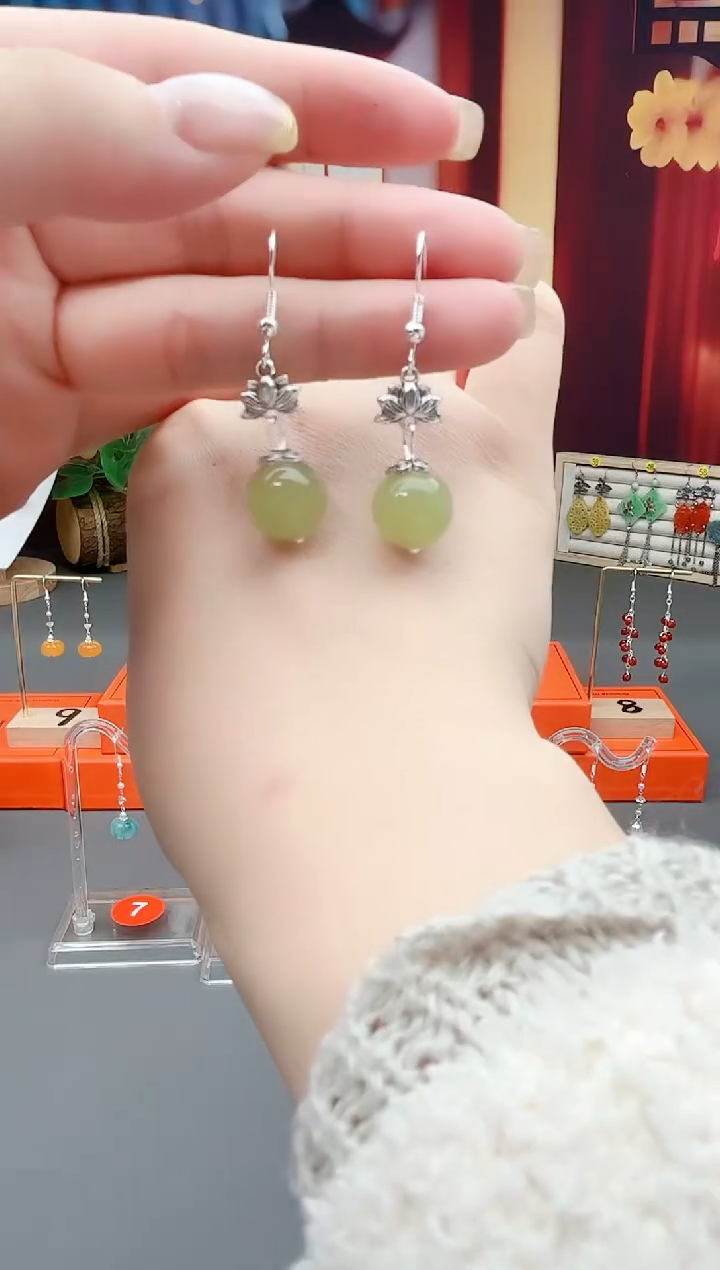 未镶嵌东陵石耳饰427