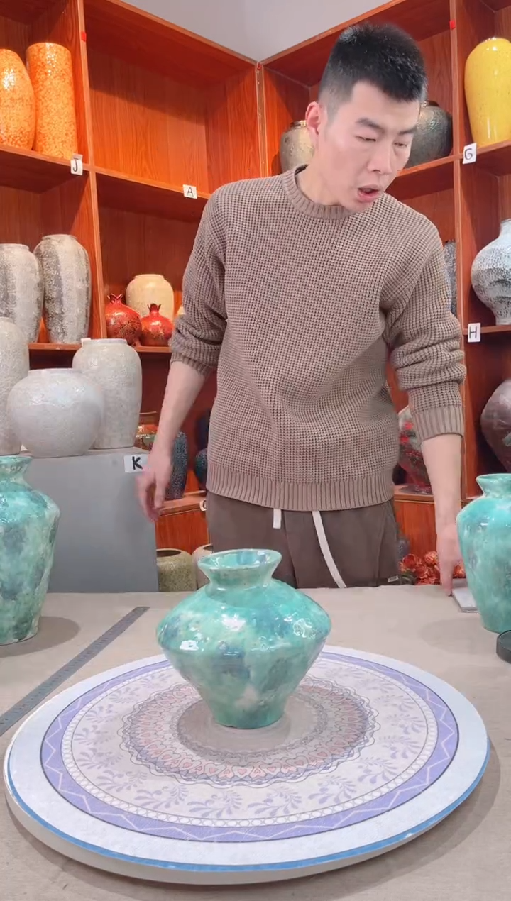 【闪购商品】瓶精品陶瓷花瓶 无花 新品彩陶 小号