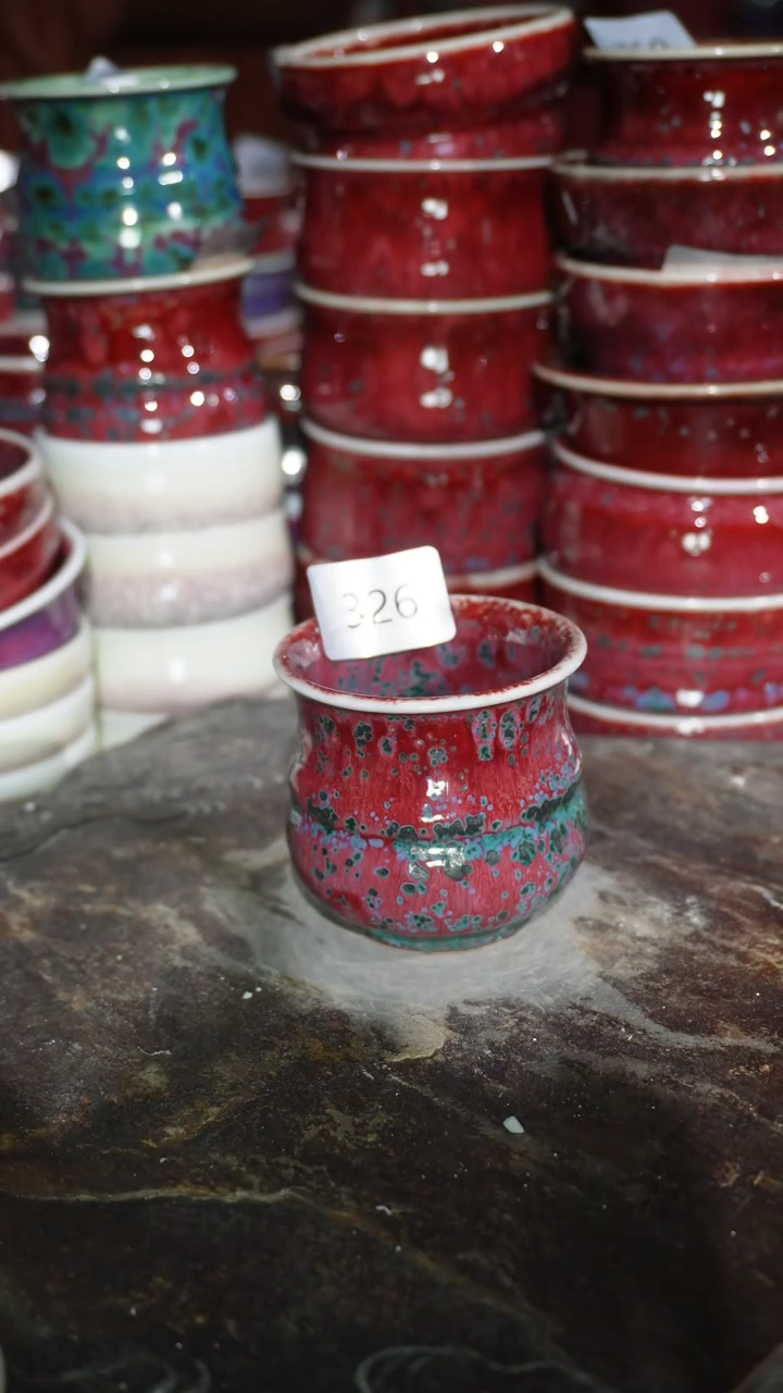 摆件陶精品窑变钧瓷茶器