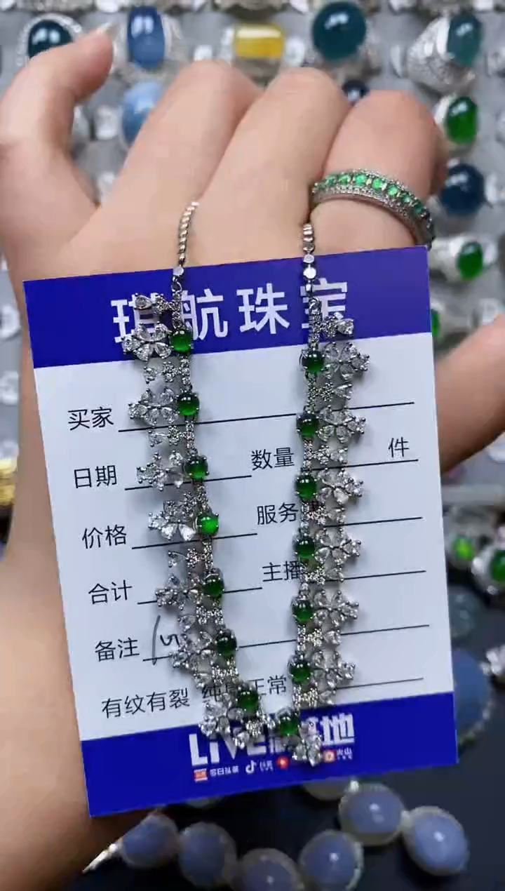 【闪购商品】翡翠颈饰银S925镶嵌0100