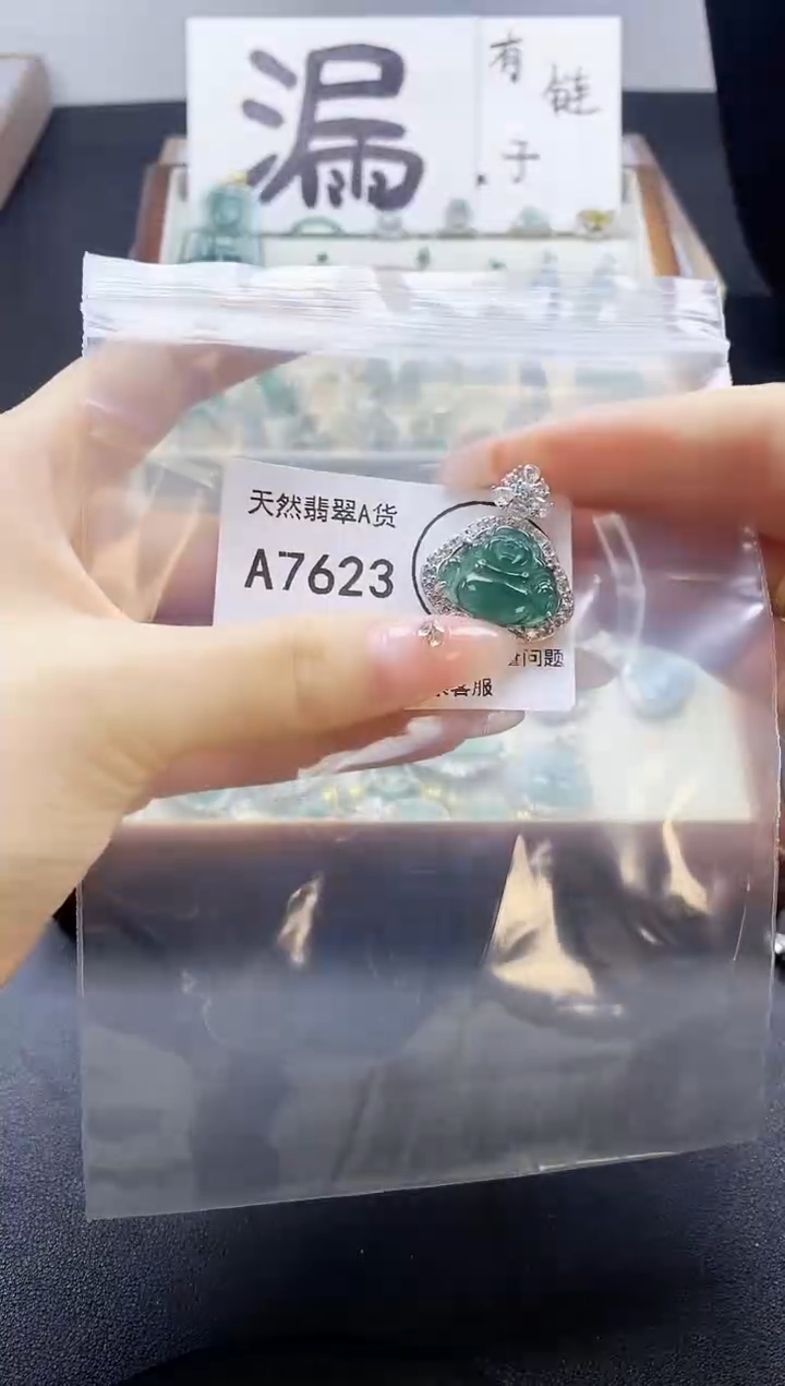 翡翠未镶嵌吊坠(赠链)天然翡翠A货8888