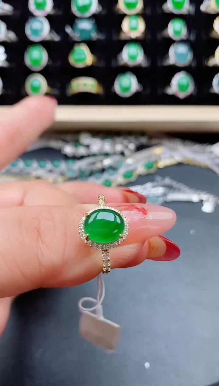 【闪购商品】翡翠戒指银S925镶嵌321321