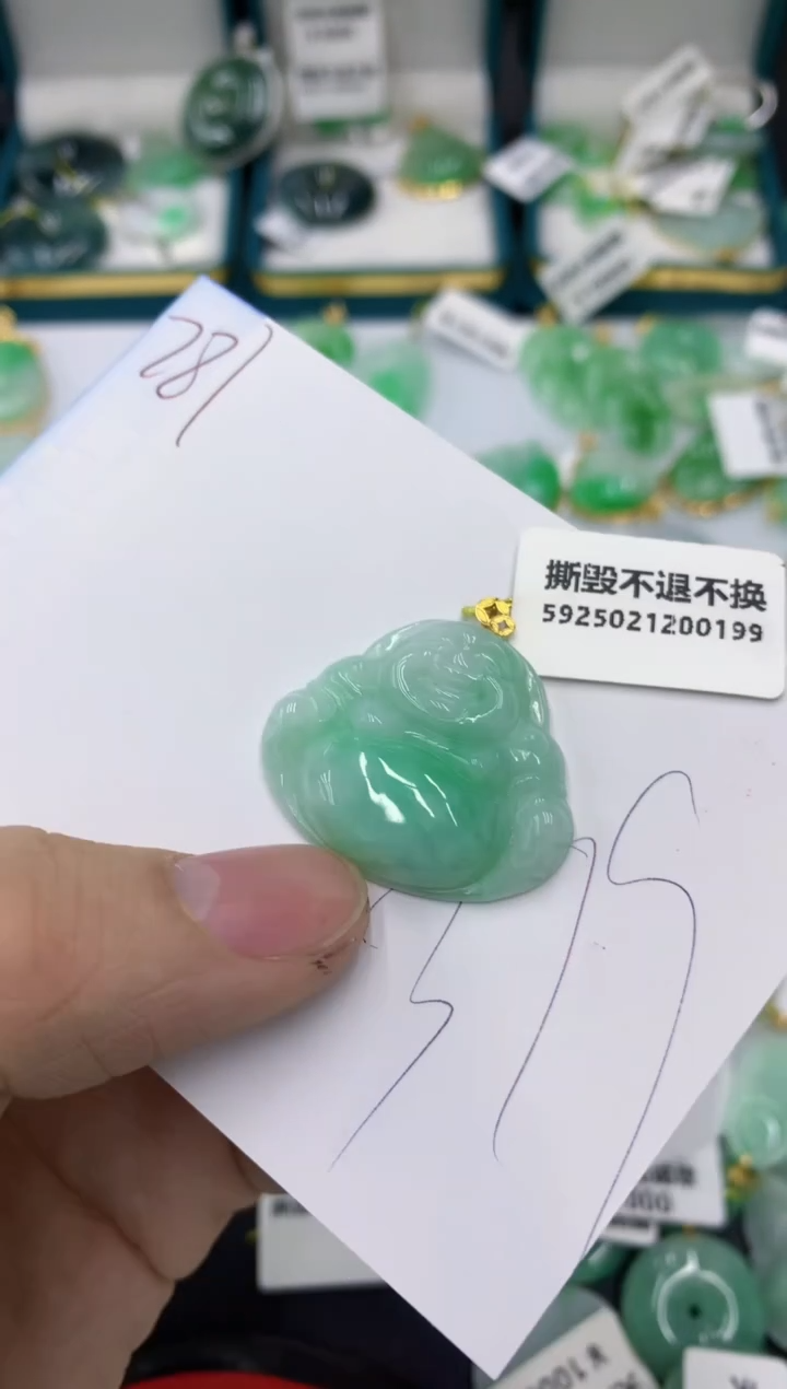 【闪购商品】翡翠颈饰18K金镶嵌1111111111