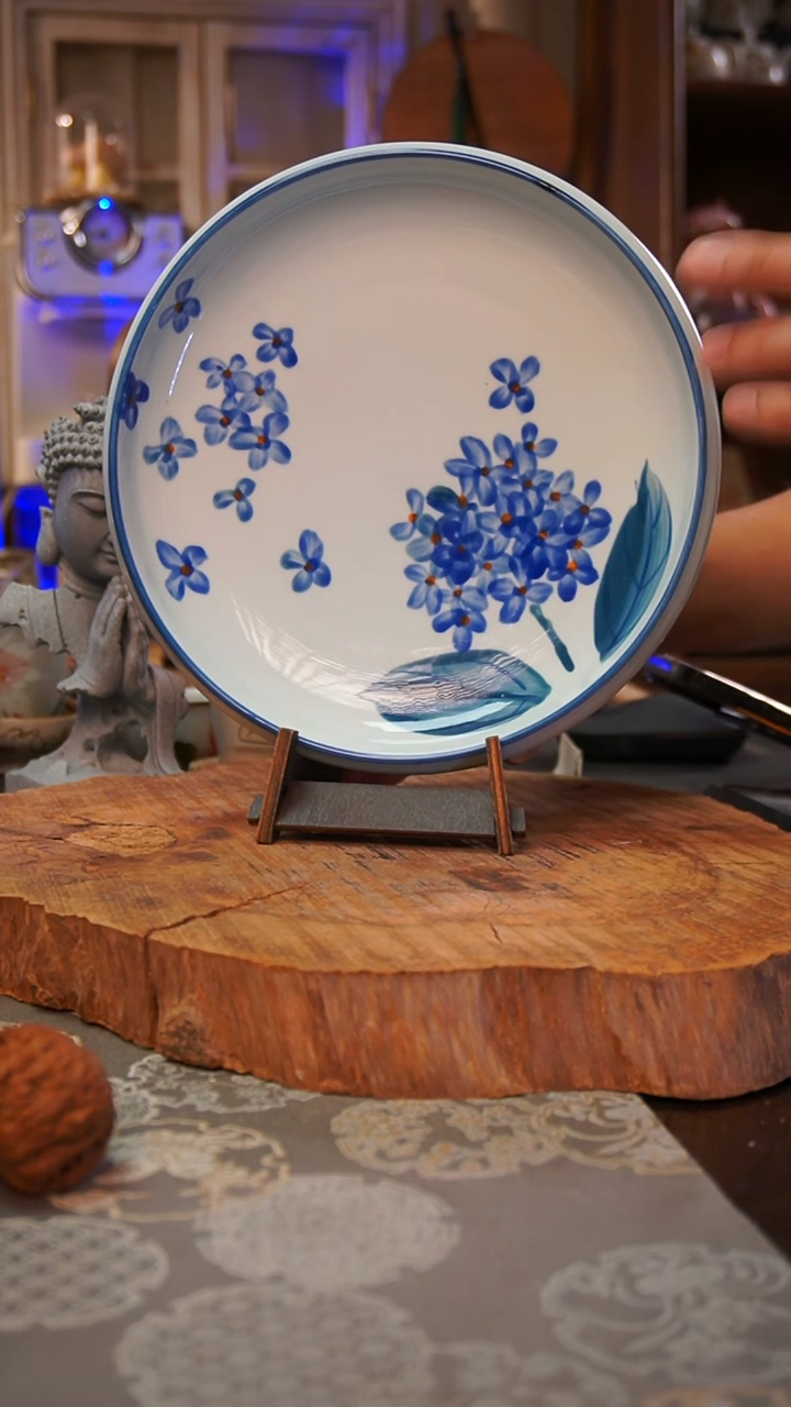 杯子绣球花手工手绘手工手绘