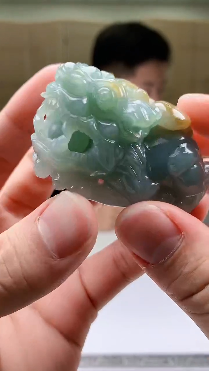 【闪购商品】定制翡翠未镶嵌4917bb-毛货貔貅101