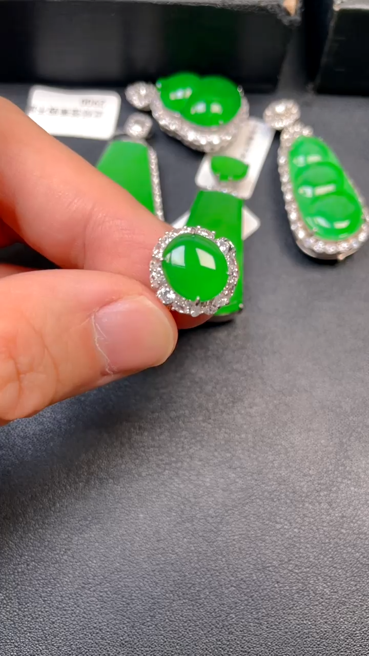 吊坠(不含链)银S925镶嵌翡翠DZ 