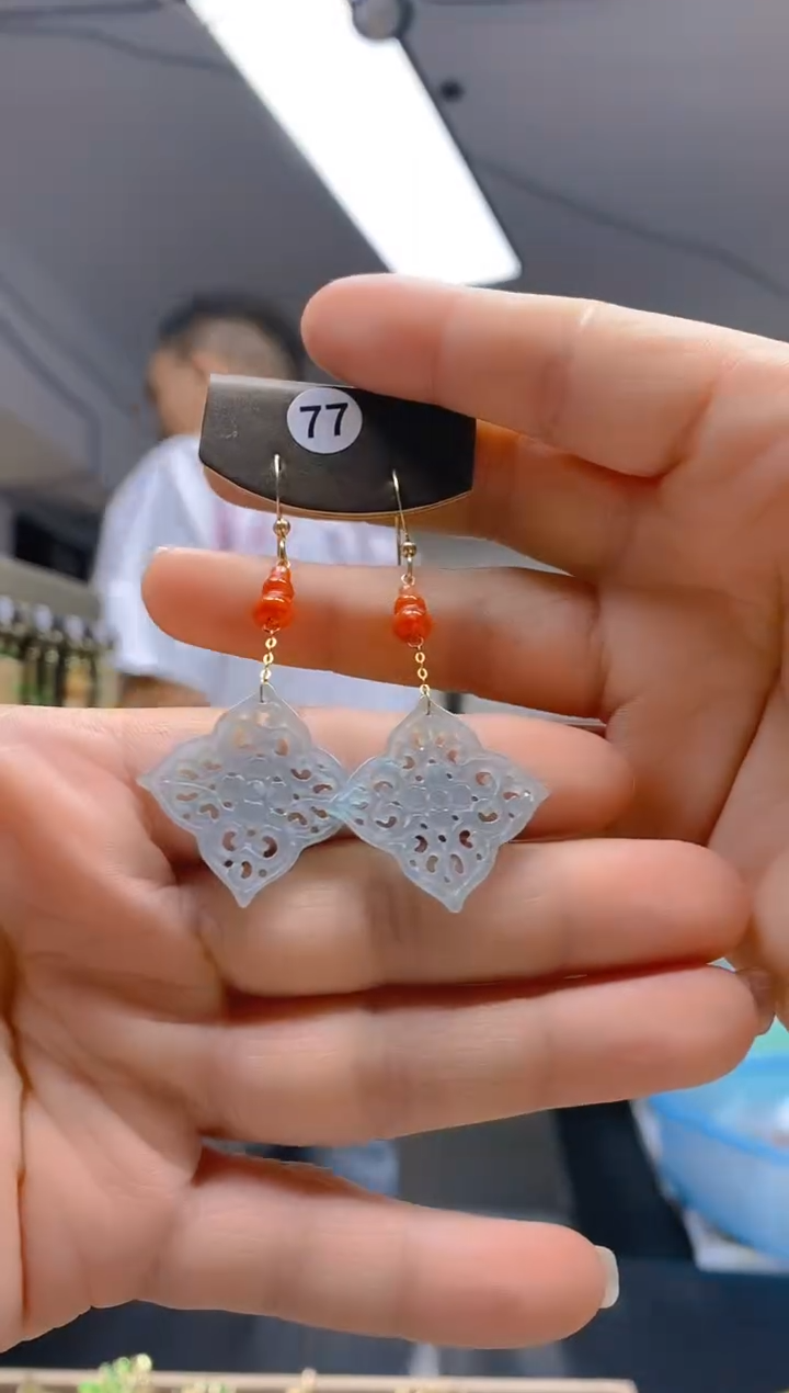 【闪购商品】翡翠耳饰合金0105翡翠耳钩