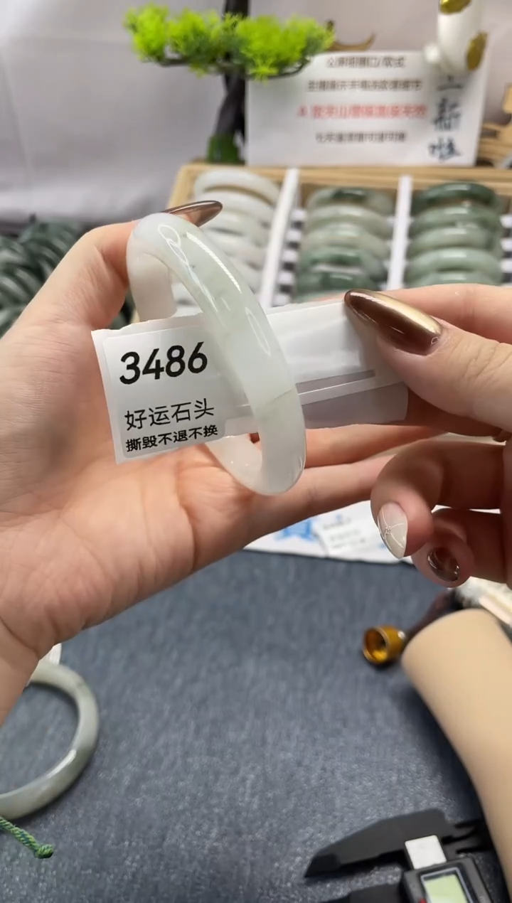未镶嵌手镯石英质玉3486