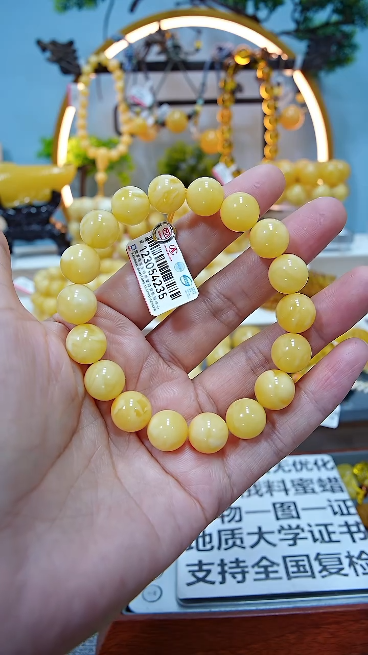 【闪购商品】蜜蜡手串未镶嵌***************11+