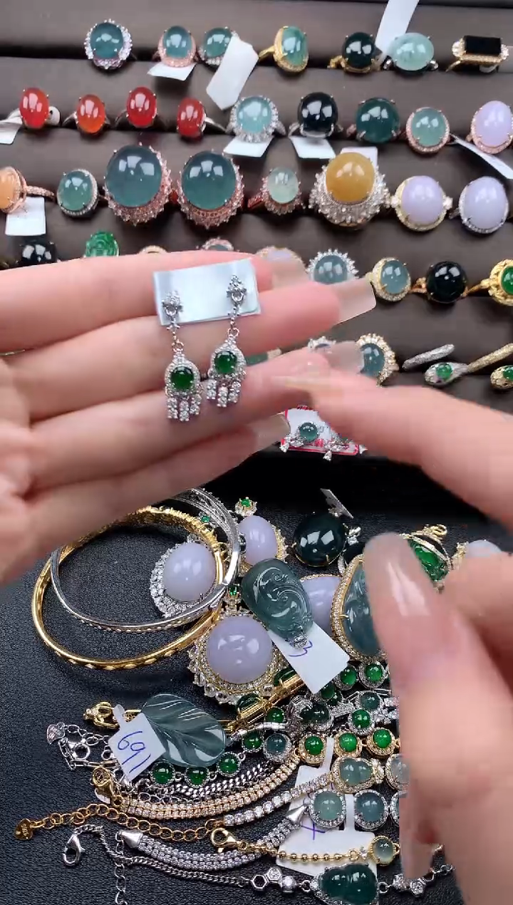 【闪购商品】翡翠戒指银S925镶嵌43432432