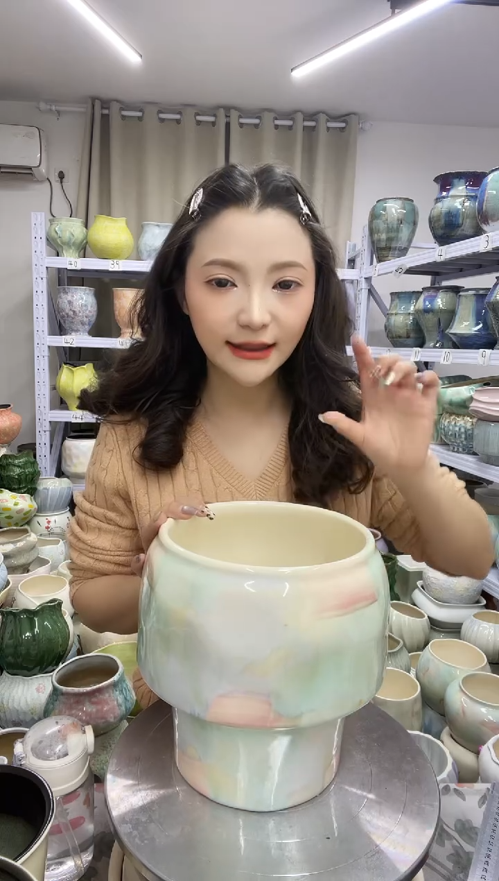 【12.8号】  花盆  高 ：22    口：17 【默认针孔 介意勿拍】