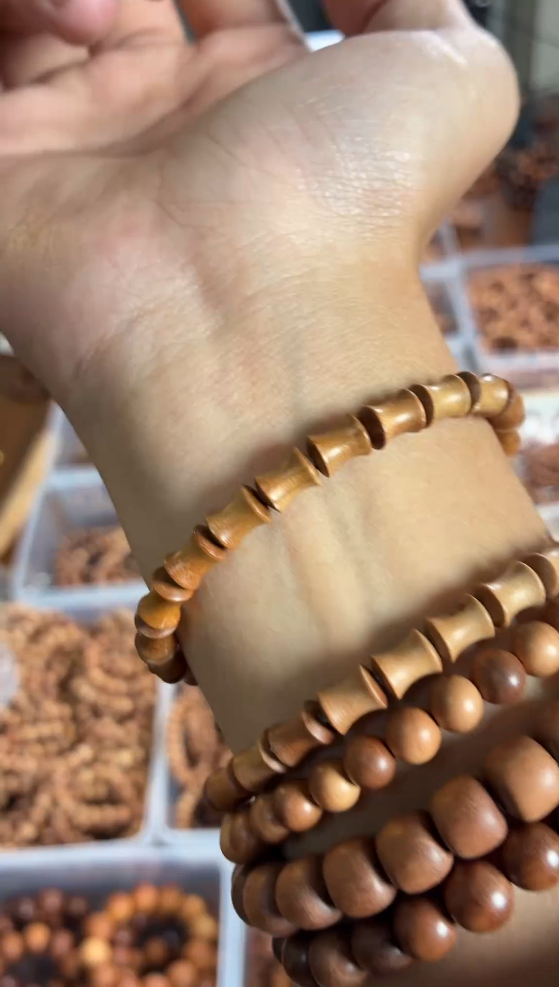 檀香木手串/手链百年系列竹节微瑕