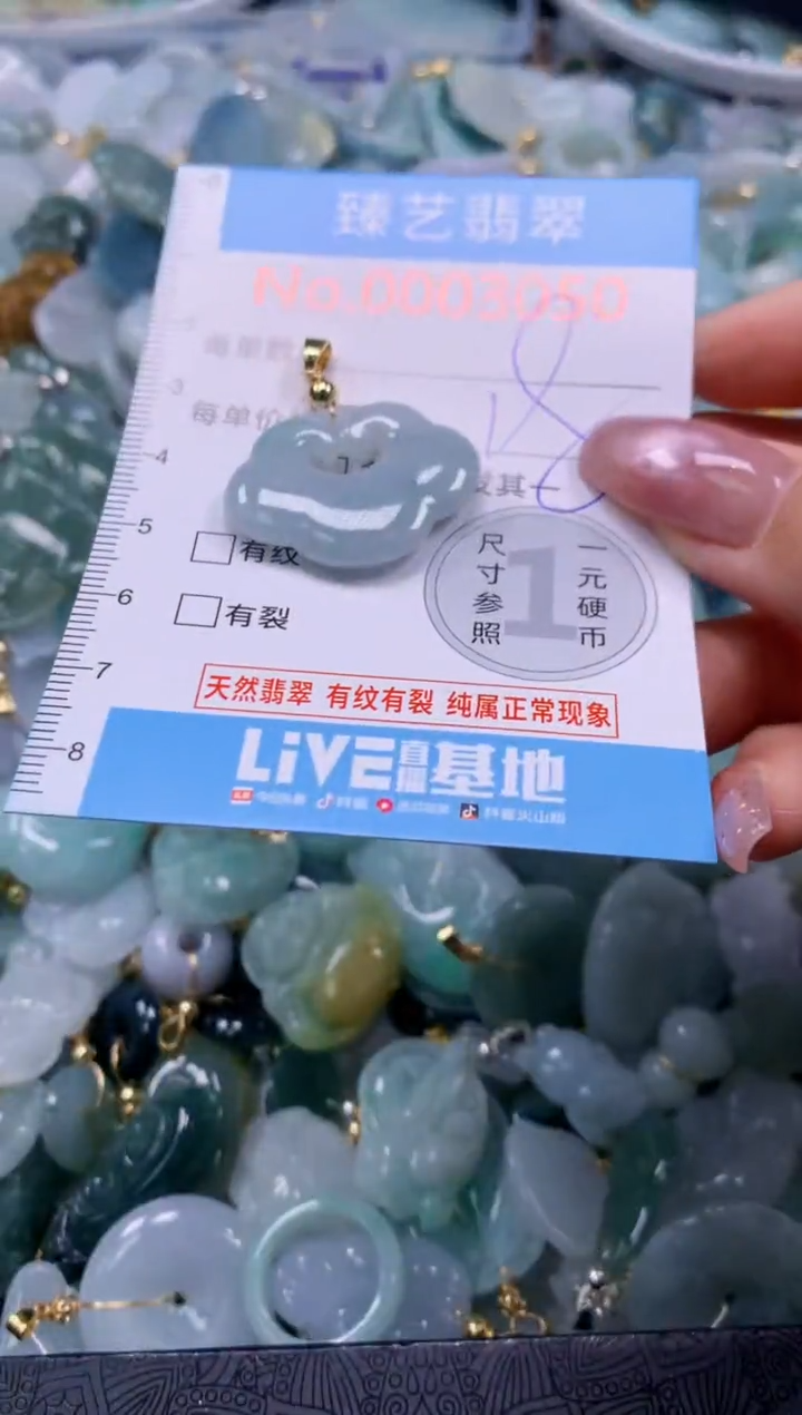 翡翠未镶嵌颈饰3050