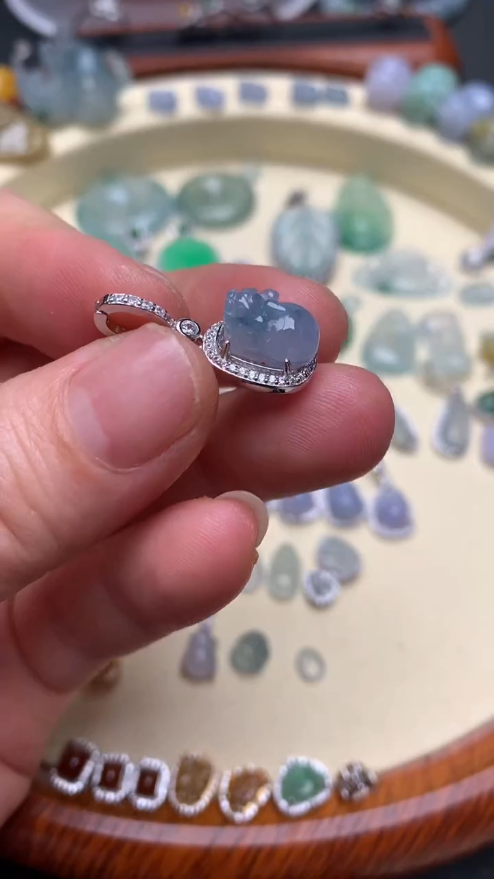 【闪购商品】翡翠颈饰银S925镶嵌翡翠镶嵌貔貅