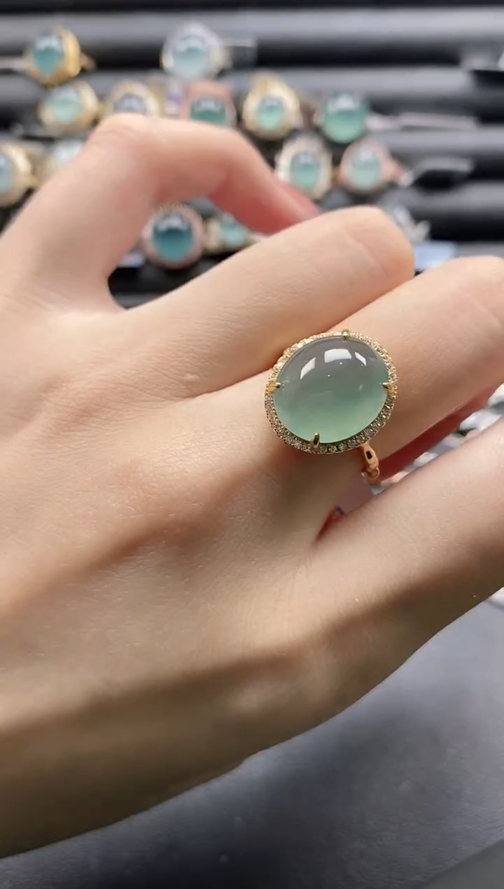 【闪购商品】翡翠戒指银S925镶嵌1111