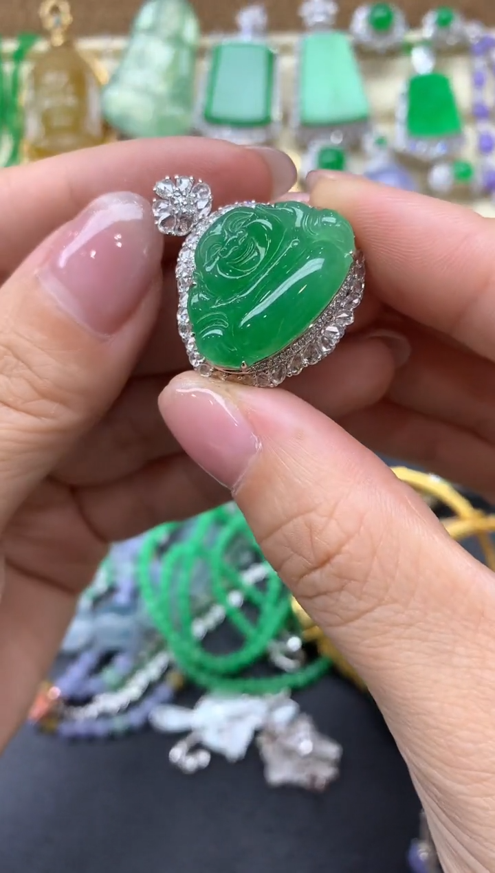 【闪购商品】翡翠颈饰18K金镶嵌463中国好珍宝