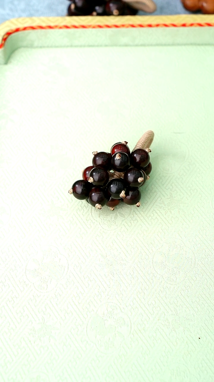 紫檀木类端景台小叶紫檀多子多福1.2-gz0104