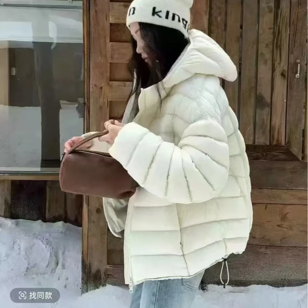 【少量现货】90白鸭绒排骨保暖连帽常规款imns女士