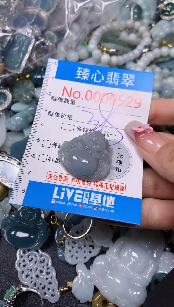 【闪购商品】翡翠颈饰未镶嵌含绳0009529