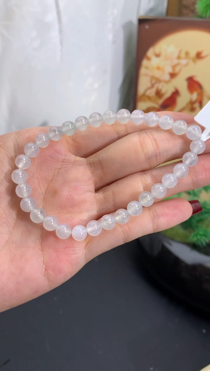 未镶嵌手串翡翠卡6mm