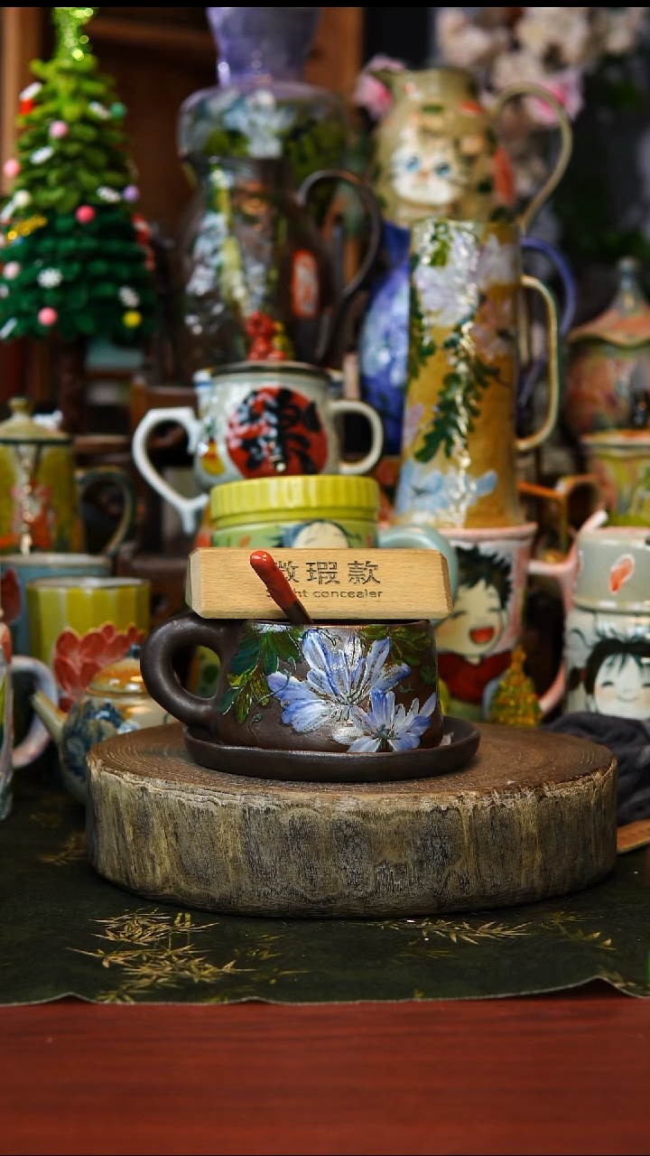 花瓶杯子碗微瑕61景德镇手工高温釉下彩