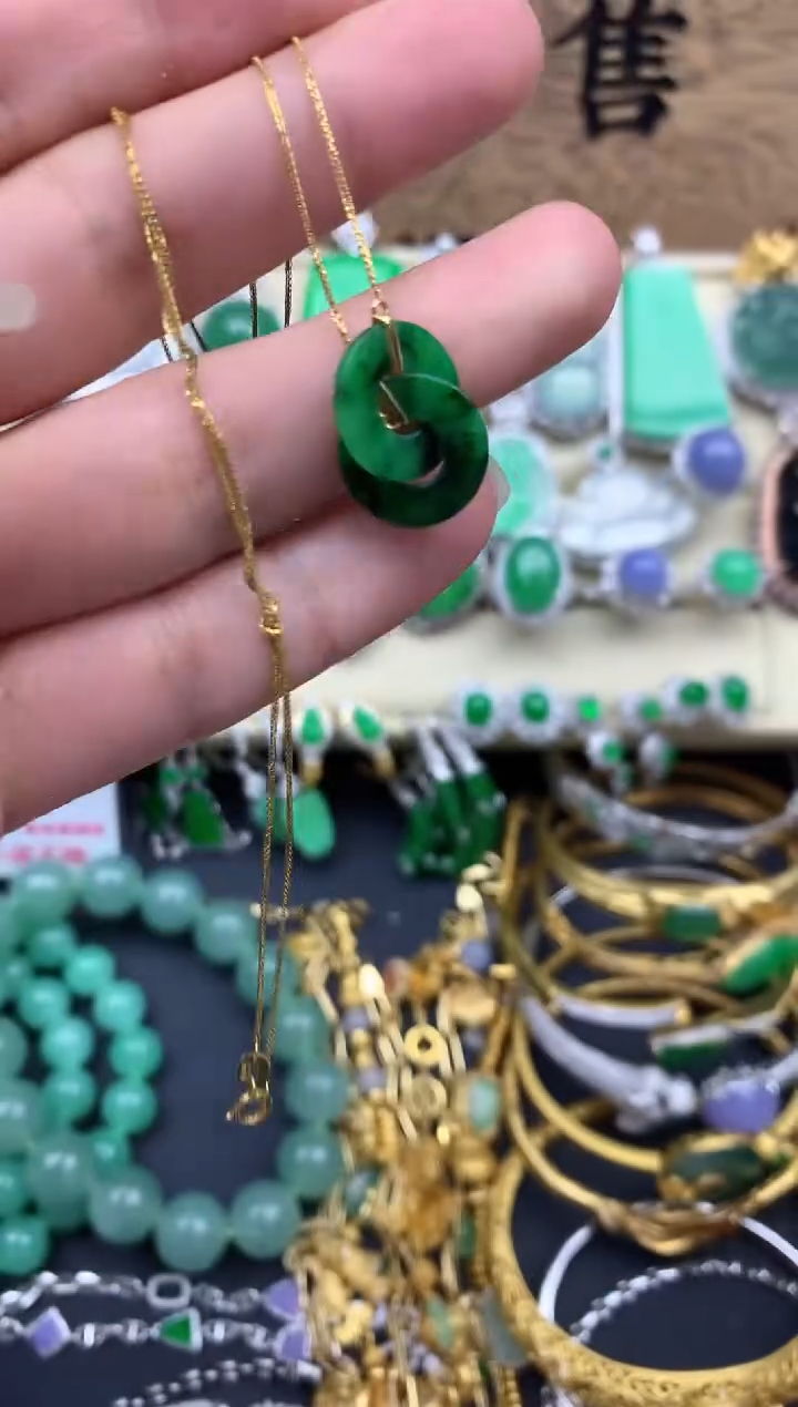【闪购商品】翡翠颈饰18K金镶嵌175-中国好珍宝