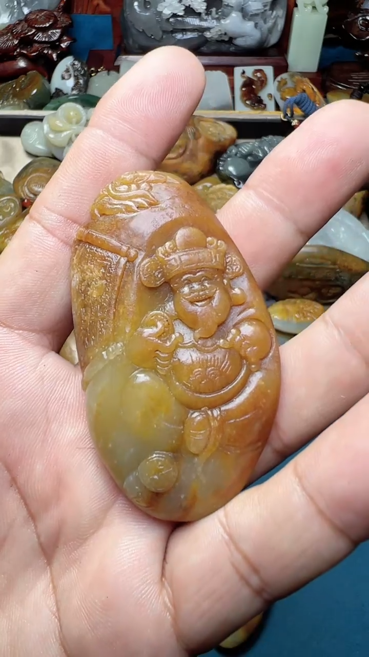 和田玉未镶嵌挂件.