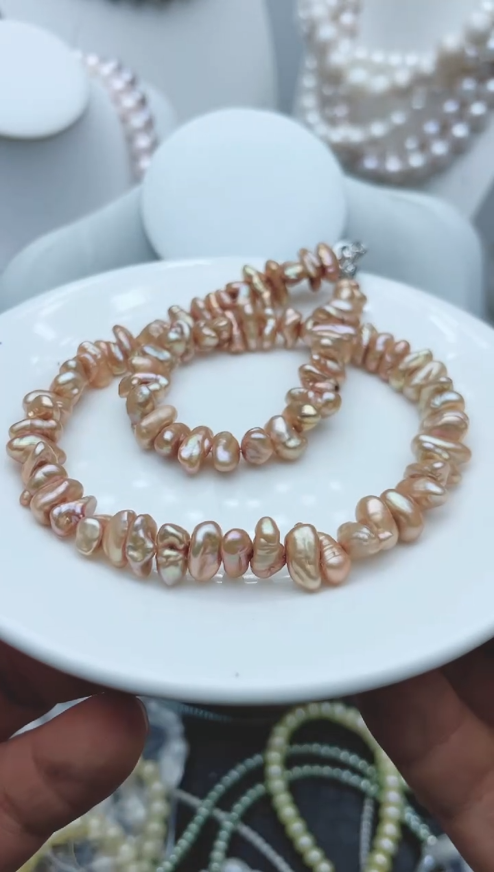 【闪购商品】淡水珍珠颈饰钛钢1