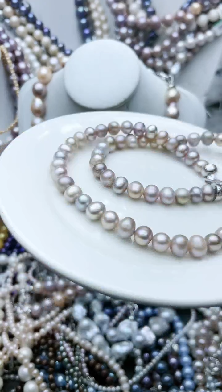 【闪购商品】淡水珍珠颈饰钛钢12