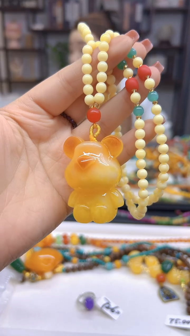 【闪购商品】蜜蜡毛衣链未镶嵌M683