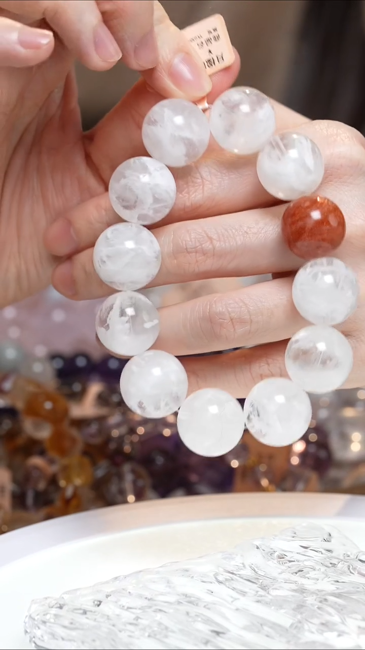 未镶嵌手串水晶白幽灵手串·YY0025NOV406G084