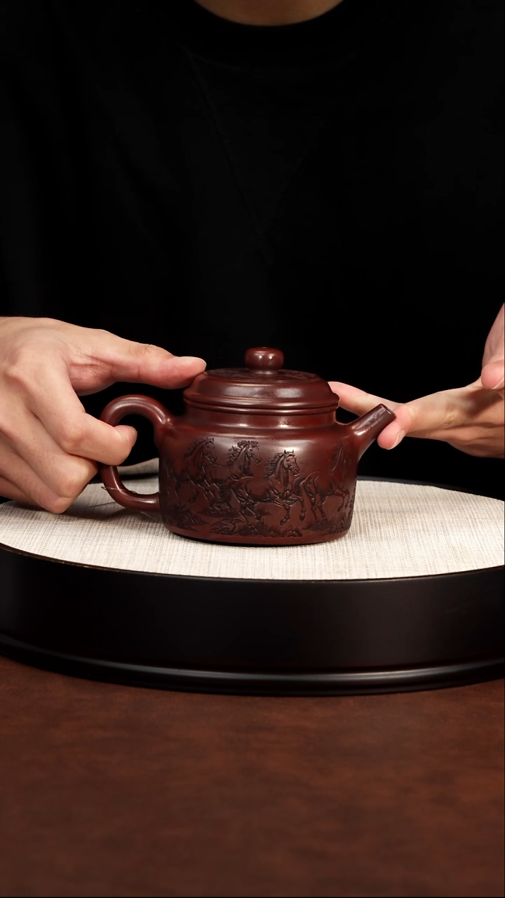 茶壶紫砂 德钟 龙山古乌泥 吴国政 280cc