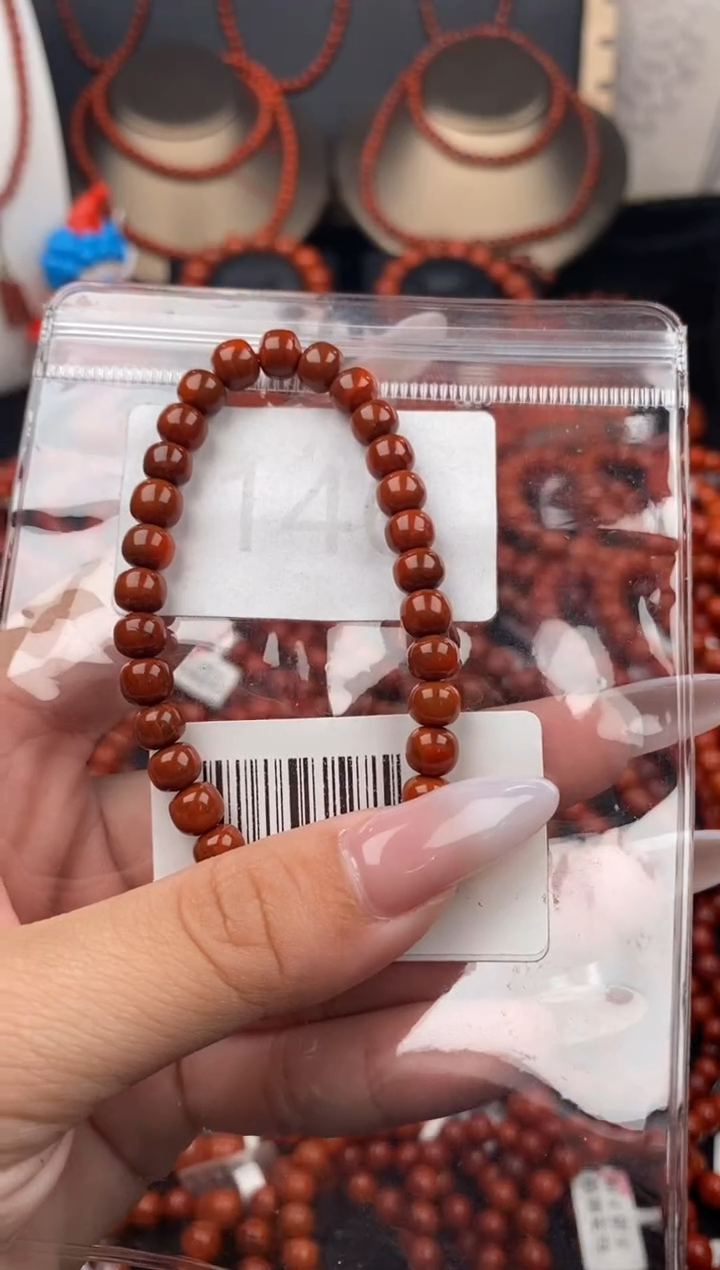 南红玛瑙未镶嵌手串146-6mm