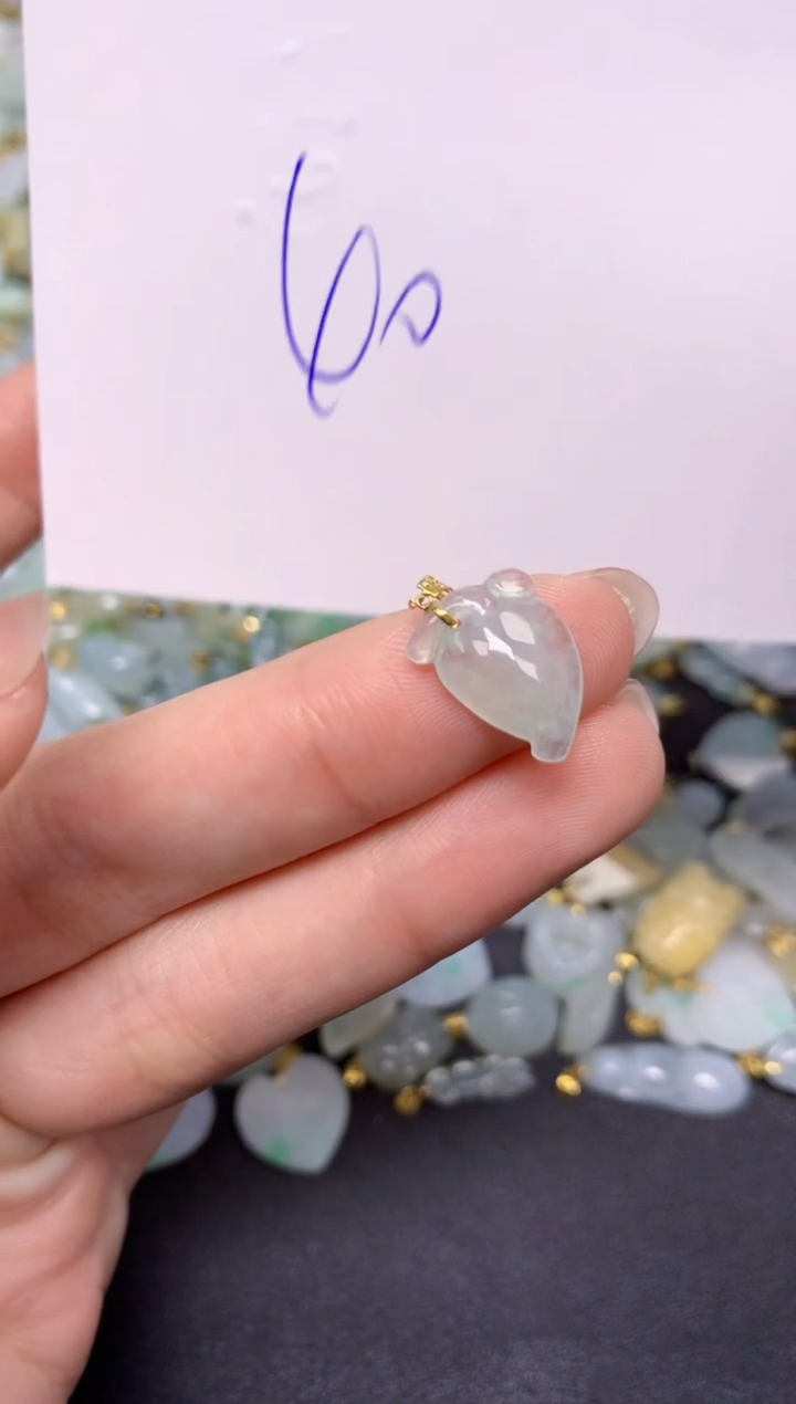 【闪购商品】翡翠颈饰18K金镶嵌天然翡翠A货