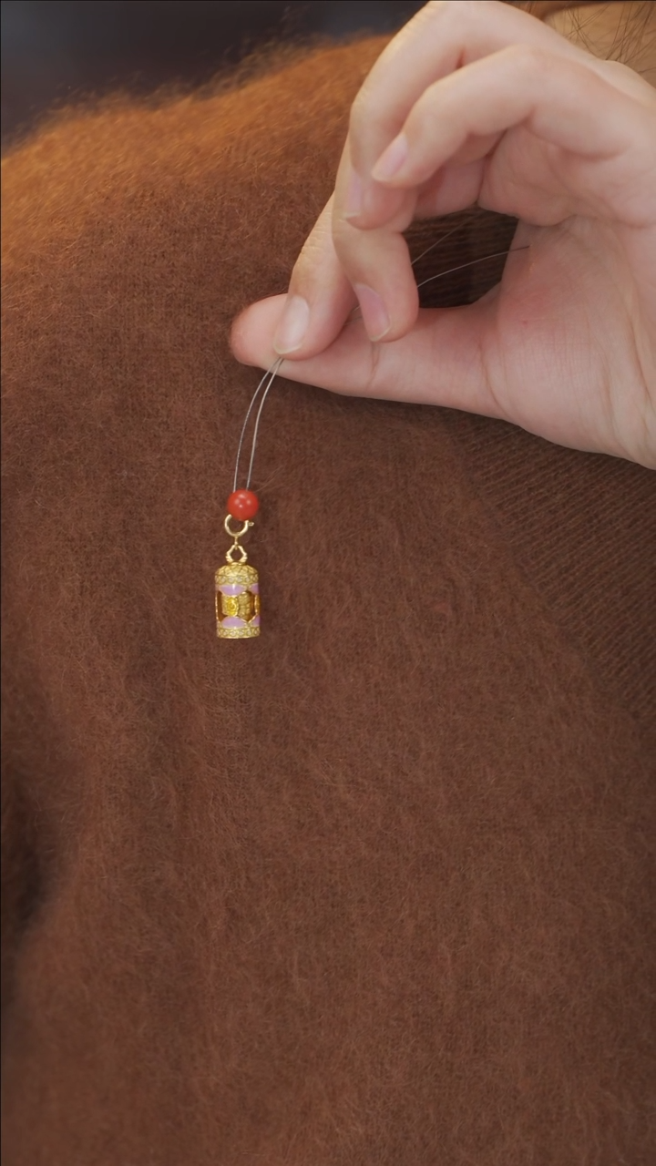 【闪购商品】南红玛瑙吊坠(不含链)18K金镶嵌吊坠