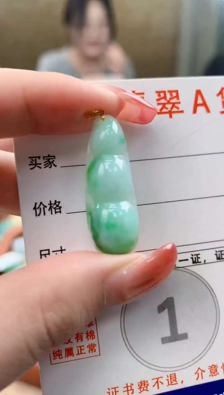 颈饰未镶嵌翡翠天然A货翡翠挂件